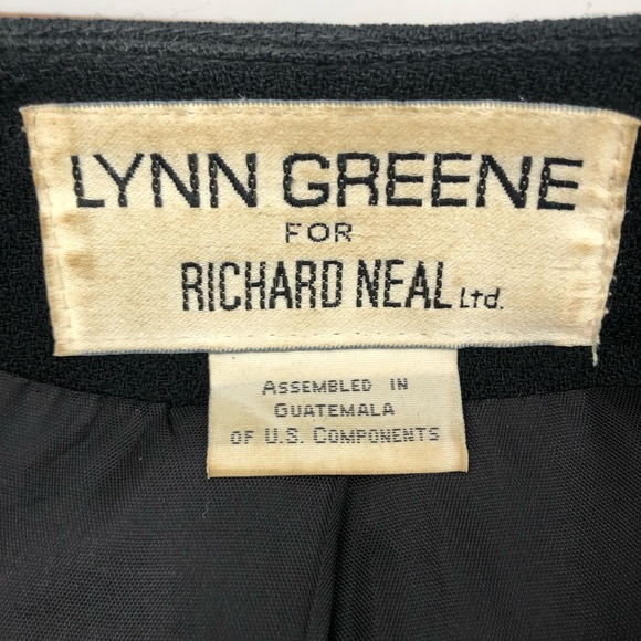 80’s does 40s Vintage Wasp Waist Black Blazer Jacket 100% Wool - Picture 7 of 15